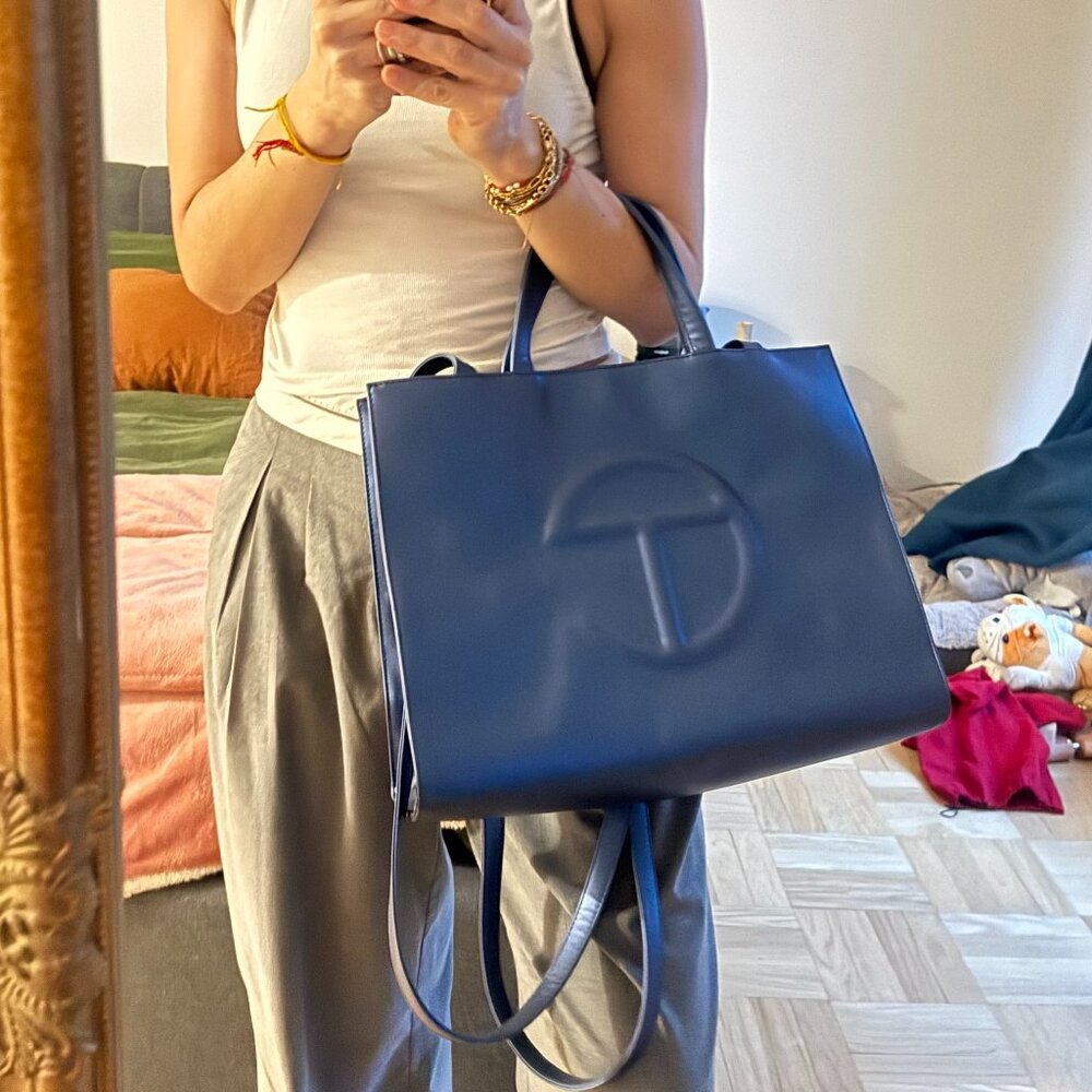 Telfar Navy  bag used 3 times